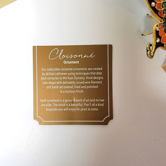 Pier 1 imports Decorative Butterfly Ornament with Rhinestones - Picture 2 of 4